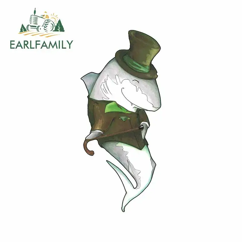 EARLFAMILY 13 см x 6 для джентльмена акулы водонепроницаемые автомобильные наклейки на