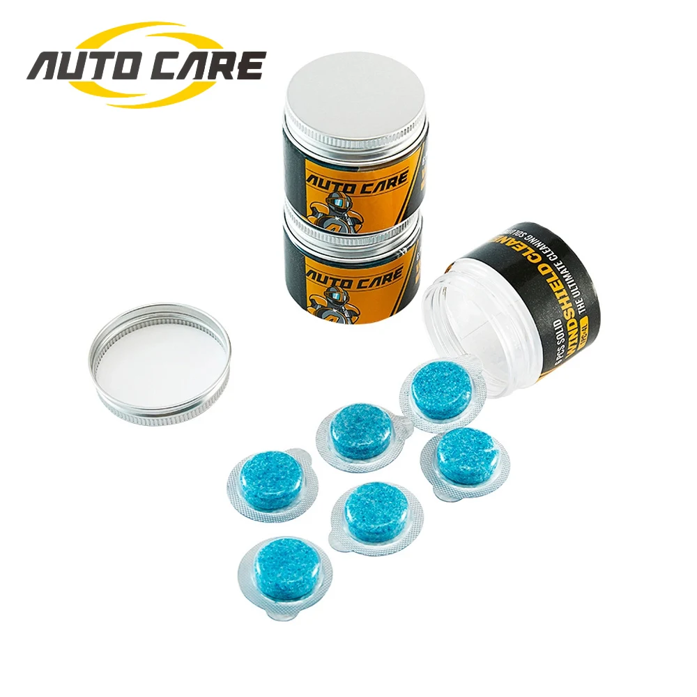 Car Glass Cleaner Solid 6pcs Super Concentrated Window Cleaner Fine