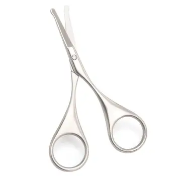 

Lightweight Smooth Stainless Steel Trimming Safe Tool Eyebrow Scissor Home Round Tip Useful Salon Portable Makeup Professional