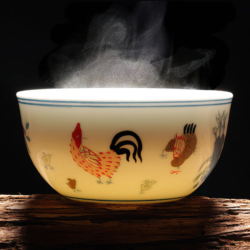 Ceramic Cup Chinese Style Handmade Tea Cup Antique Bone China Chicken Cup Tea Wine Water Ware Household Kitchen Supplies Drinkware