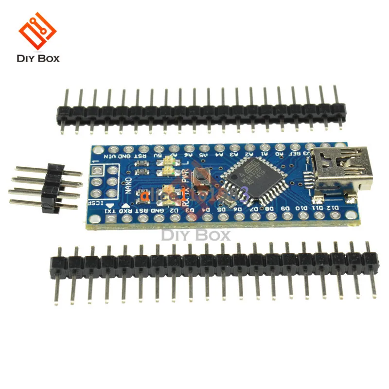 5 шт. Mini-USB CH340 Nano 3,0 ATmega328P плате контроллера Nano CH340 USB-драйвер ATmega328 совместимый для Arduino Nano V3.0