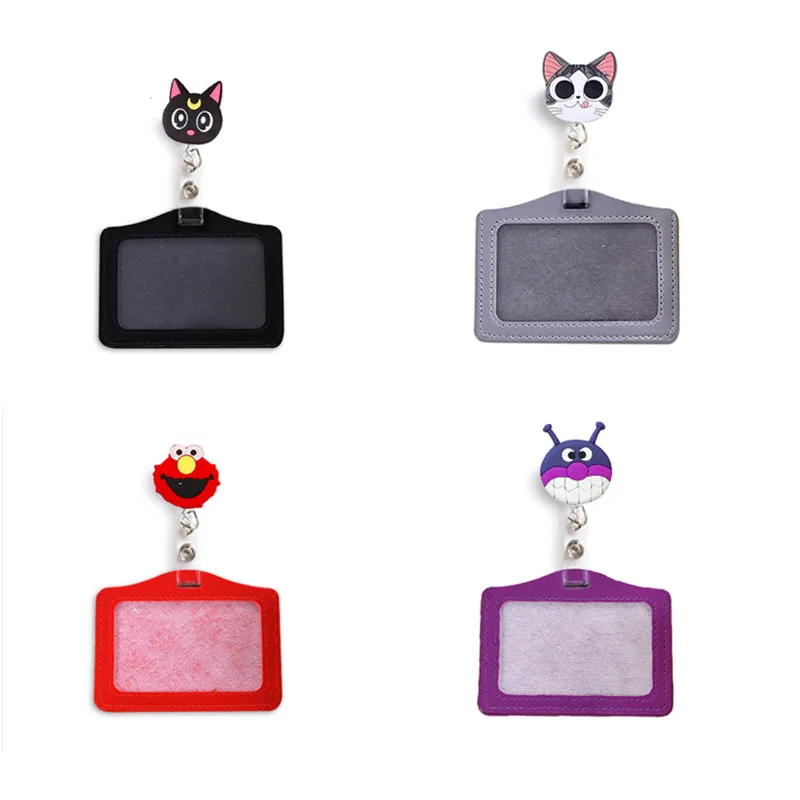 Carrete retráctil para insignia de enfermera, funda para tarjeta de identificación para estudiantes, de silicona, gato, Barrio Sésamo, 1 pieza, nuevo diseño