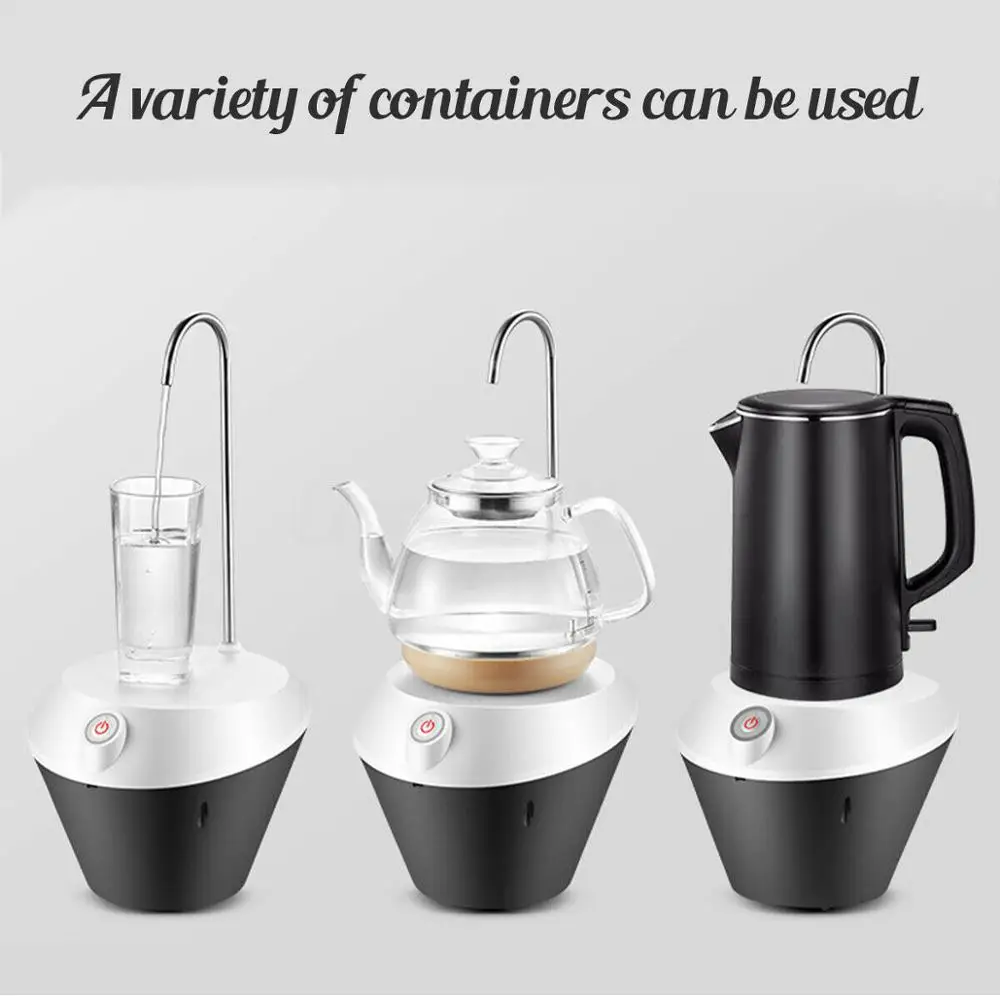 Portable Electric Auto Water Pump Dispenser Drinking Gallon Bottle Button Switch USB Charged For Natural Cold Water