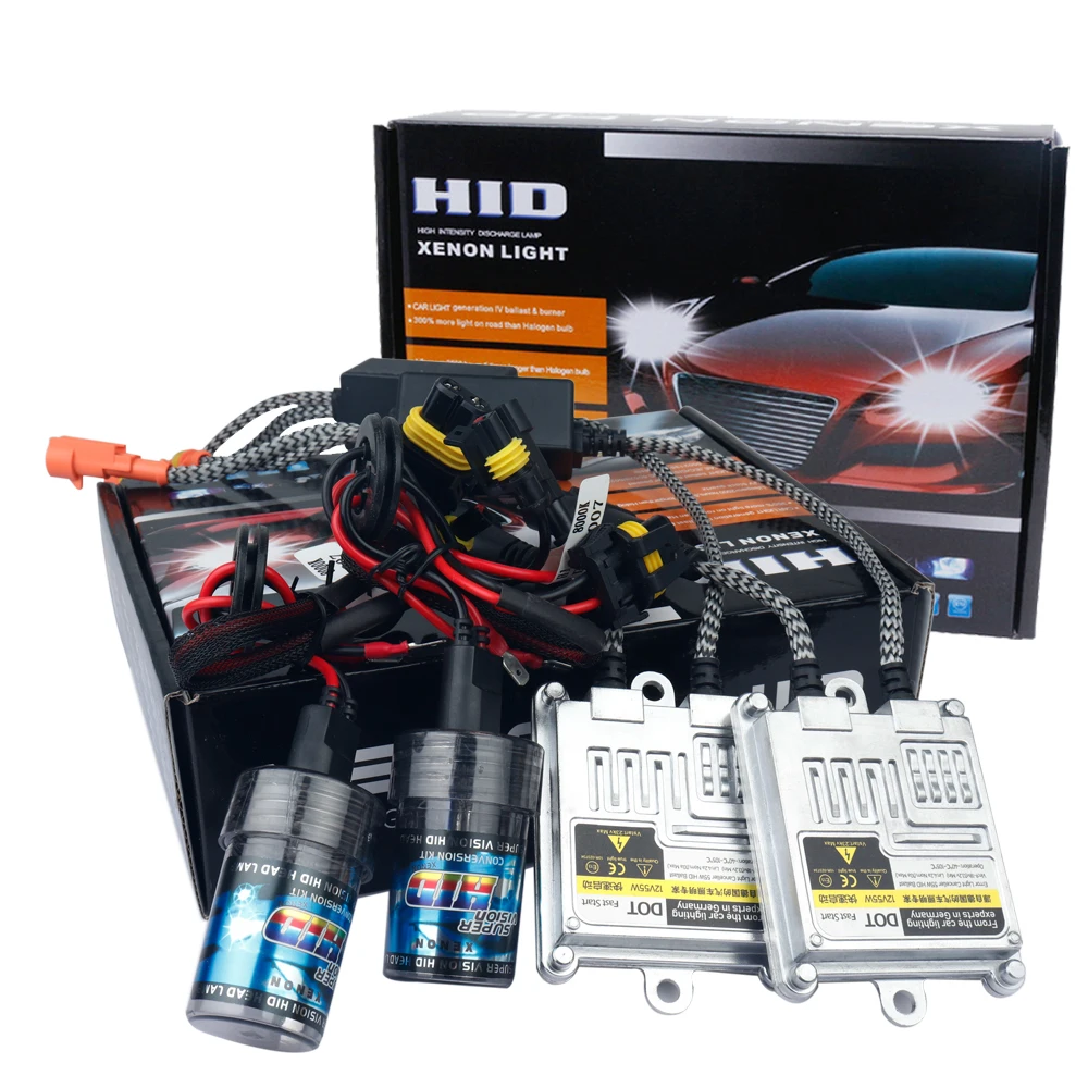Ксенон H7 55 Вт AC тонкий балласт HID ксеноновая фара комплект 12 В H1 H3 H11 9005 hb4 h4 Bi Xenon 4300k