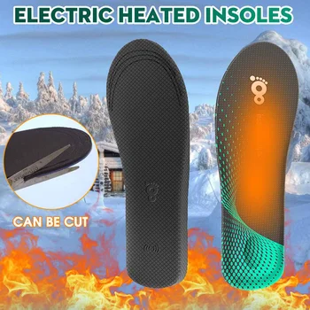 

Electric Smart Heated Insoles Shoes Heater Breathable Constant Temperature Wired Charging APP Control Winter Foot Warmer Pads
