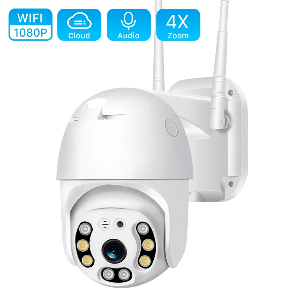 1080P Wifi IP Caméra de Surveillance Sans fil Vision Nuit Sécurité Extérieur FR 
