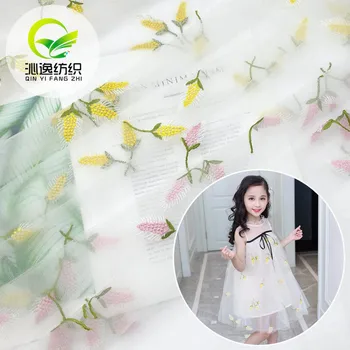 

Mesh Small Fresh Corn Embroidery Lace Fabrics Children's Dress Fashion Fabrics Manual