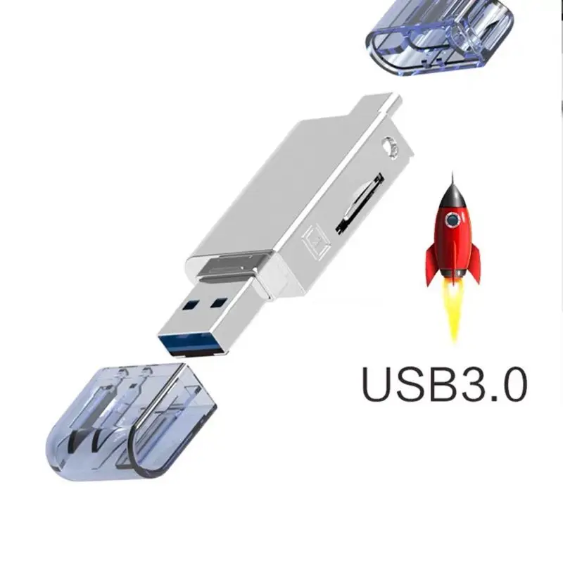 Считыватель карт 2в1 USB 3,0 type C для Micro SD TF считыватель карт памяти для huawei NM Nano Card