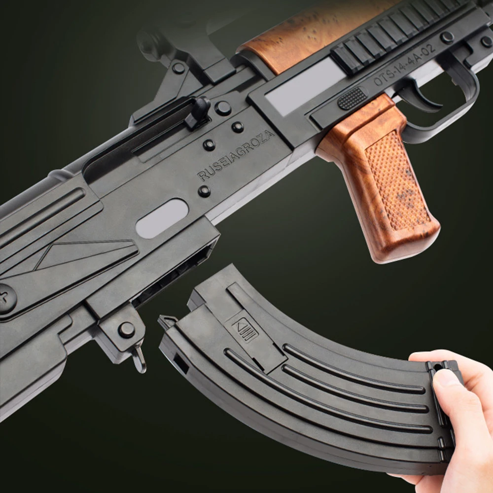 Plastic Toy Gun Groza Water Gel Ball Manual Electric Assault Rifle Blaster Gun Black Blue Outdoor Sports Shooting Game for Boys