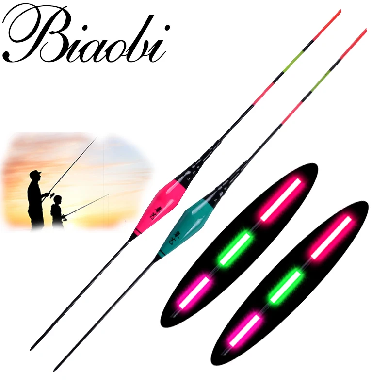 

2pcs/set Fishing Float LED Electric Float Light Fishing Tackle Luminous Electronic Float with battery