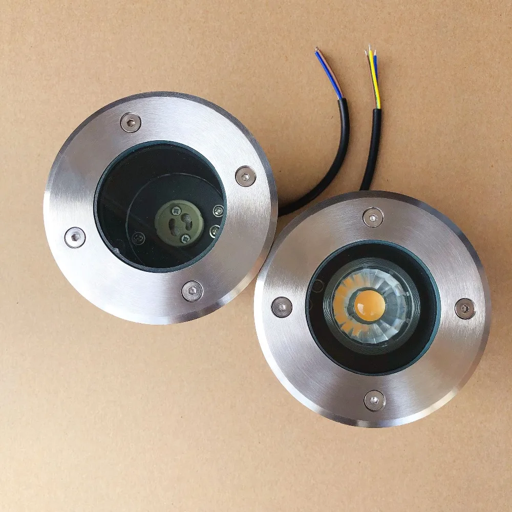 Conduziu a Luz Caminho de Iluminação Holofotes ao ar Subterrânea com Gu10 Piso Jardim Quintal Levou Livre 220v Dc12v Lâmpada Embutida 7w Cob Ac110v 2 QQ??20190925153736