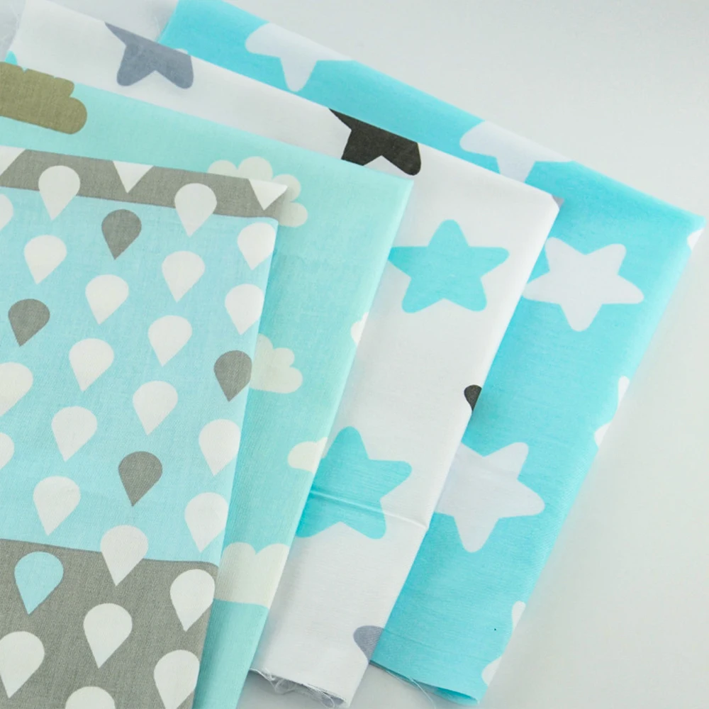Light Blue Color Scrapbooking 4pcs/lot 40cm*50cm Bedding Home Decoration Quilting Meter Sewing Toys Curtain New Arrivals Crafts | Дом и сад