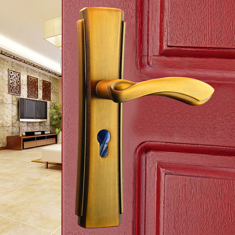 

4732 Antique Bronze snnei suo Steel Wood Door Lock Room Wooden Door Lock Manufacturers Direct Selling a Generation of Fat