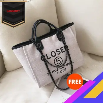 

Chain Bag Women's 2020 New Style Handbag Fashion Women's Single-shoulder Canvas Bag Versatile Large Capacity Bag women bag