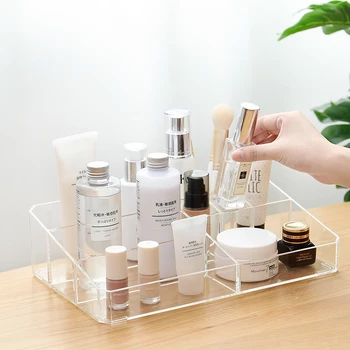 

LARGE Transparent Makeup Organizer Storage Box Acrylic Make Up Organizer Cosmetic Organizer Makeup Storage Drawers Organizer
