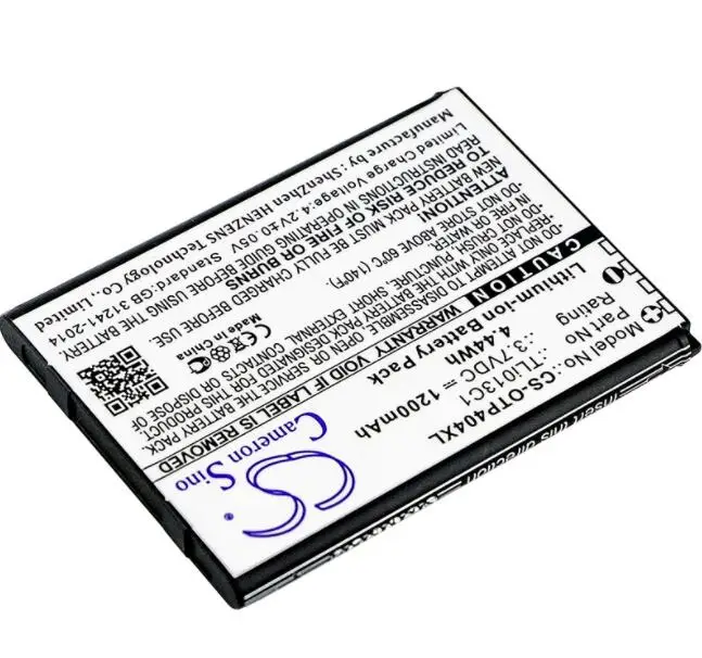 Cameron sino 1200 мАч батарея для ALCATEL One Touch Go флип OT-4043S OT-4044T TLi013C1 мобильный, Смартфон батарея