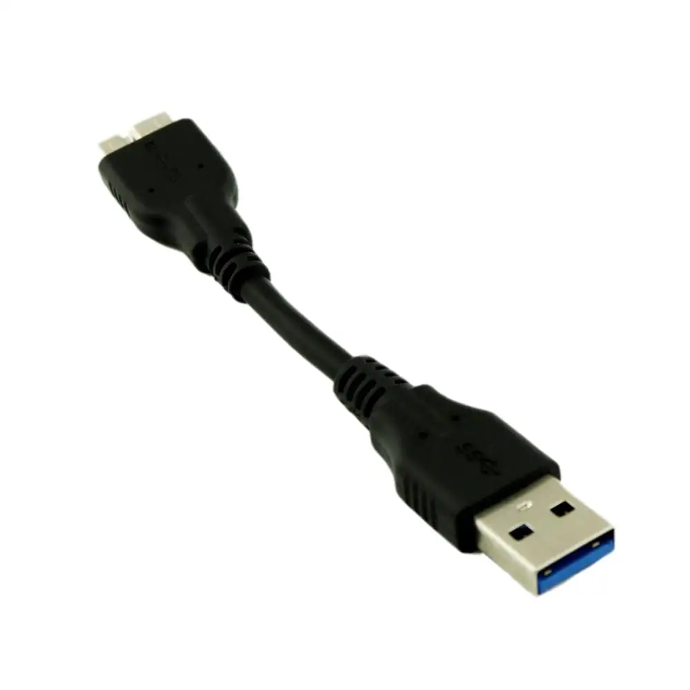 1 шт. короткий 10 см 5 Гбит/с USB 3,0 A штекер Micro B штекер 10 Pin высокоскоростной адаптер конвертер кабель для передачи данных шнур черный
