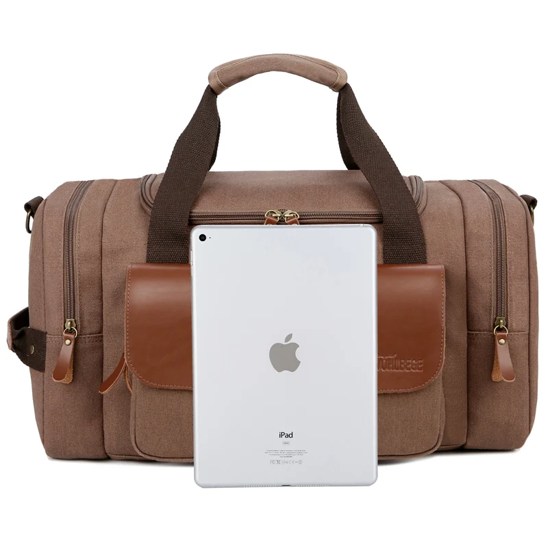 Leisure Travel Bags with Large Capacity Canvas Travel Bags Carry-on Suitcase Duffle Travel Bag Convenient Portable Weekend Bag