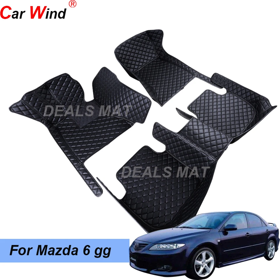 100% подходит автомобильные коврики с карманами напольные для Mazda 6 gg 2002 2003 2004 2005 2006