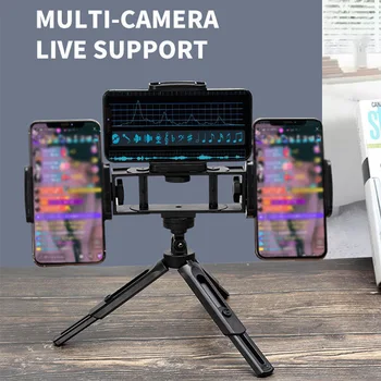 

Selfie Desktop Holder 3 Positions Live Streaming Photography Mini Portable Universal Phone Tripod Adjustable Angle Telescopic