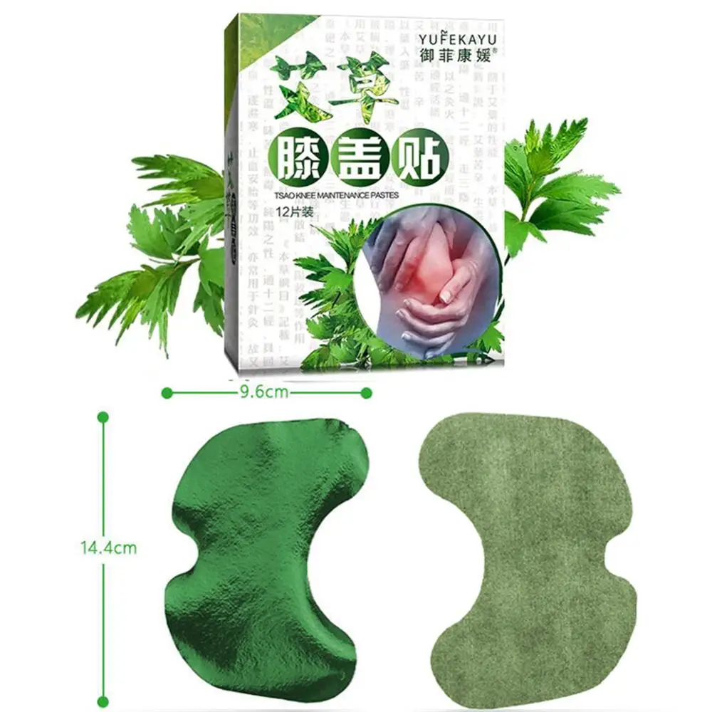 12pcs/bag New Knee Plaster Sticker Wormwood Extract Knee Joint Ache Pain Relieving Paster Knee Rheumatoid Arthritis Body Patch