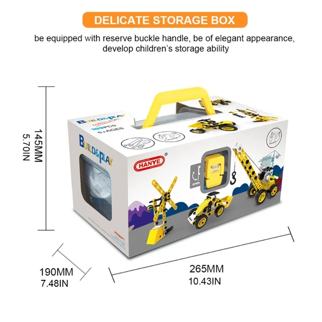 Intellectual Assembly Truck Car, 1 Set DIY Construction Vehicle Toy, Nut Engineering Vehicles for  for Kids Boys 69HE 3