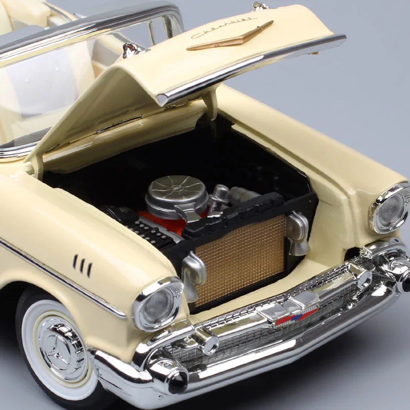 Детские 1:18 Большие весы винтажные CHEVROLET BEL AIR 1957 chevy BELAIR Diecasts& игрушечные транспортные средства Металлический Игрушечный Автомобиль Авто Модели сувенир