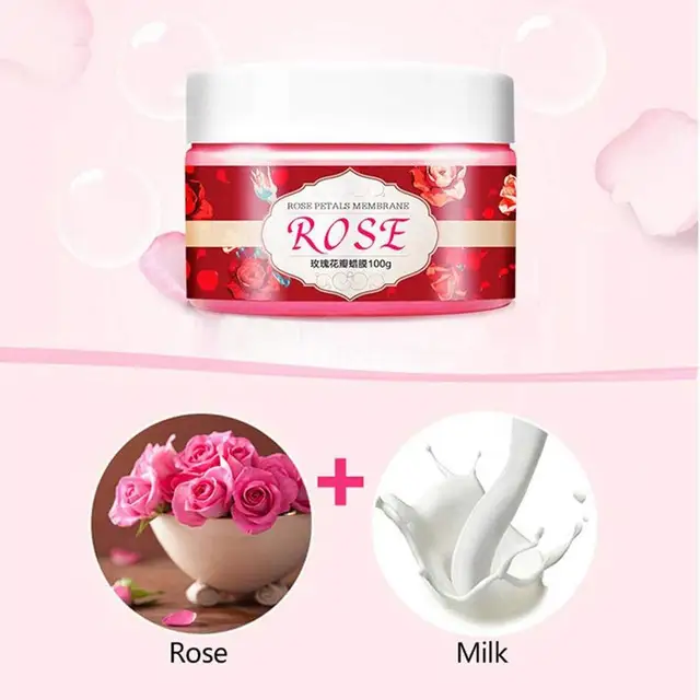 100ml Rose Repair Hand Mask Natural Ingredients Moisturize Nail Hand Care Paraffin Wax Soften Treatment Hand