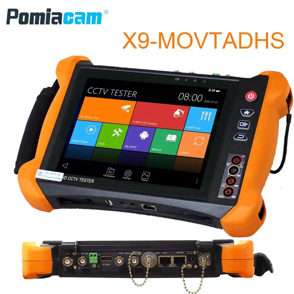 X9MOVTADHS 8 дюймовый сенсорный экран CCTV аналоговый видео HD 1080P IP камера Wi Fi тестер POE UTP
