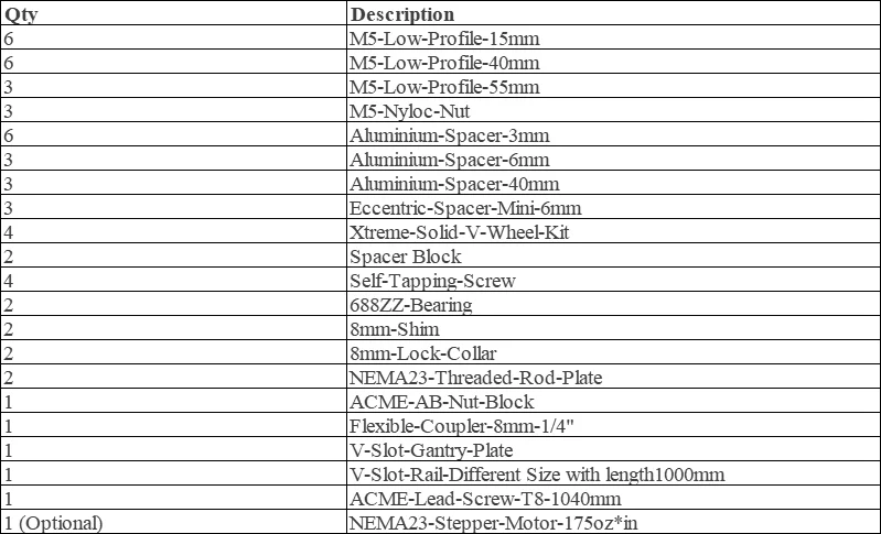 V-Slot NEMA 23 линейный привод в Комплекте Diy свинцовый винт приводной комплект с Nema 23 шаговый двигатель 1000 мм