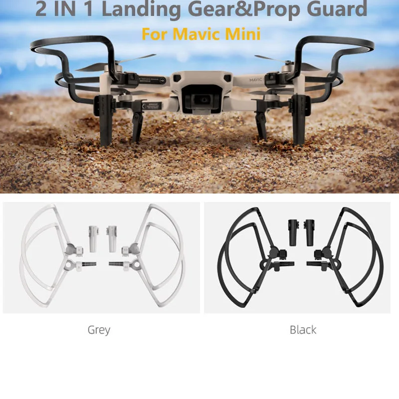 Buy WGP 2IN 1 Propeller Guards with Landing Gears Propellers Shielding Rings Protectors for DJI Mavic Mini Drone Accessories 