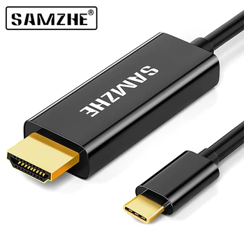 

SAMZHE USB 3.1 USB C to HDMI Cable Type C to HDMI Converter 4K 30Hz UHD External Video Graphics Extend Cable/Adapter 1.2m