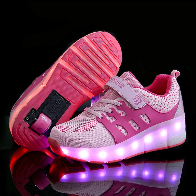 

Heelys USB Charging LED Light Sneakers with One Single Wheel Boy Girl Roller Skate Casual Shoe with Roller SHOES