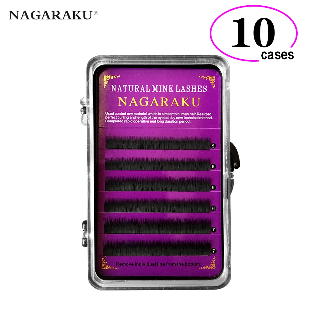 NAGARAKU 10 штук Индивидуальные ресницы для бровей 5 мм 6 7 Смешанные матовые черные