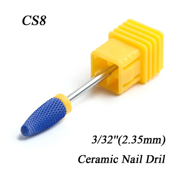 1 шт цветной керамический сверло для ногтей для удаления кутикулы Алмазный Фрезерный резак для маникюра машина доступа гель Полировка Инструмент LACS3-21 - Цвет: CS08