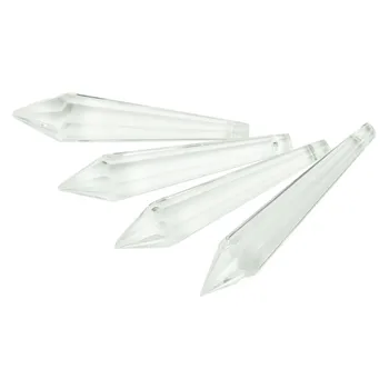 

Brilliant Icicle Pendants Clear Color Single Face Chandelier Glass Crystals Lamp Prisms Parts Hanging Drops Pendants