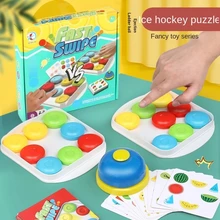 2 Players Logical Thinking Training Color Ice Hockey Fast Swipe Game Parent-child Interactive Board Game Toys For Children