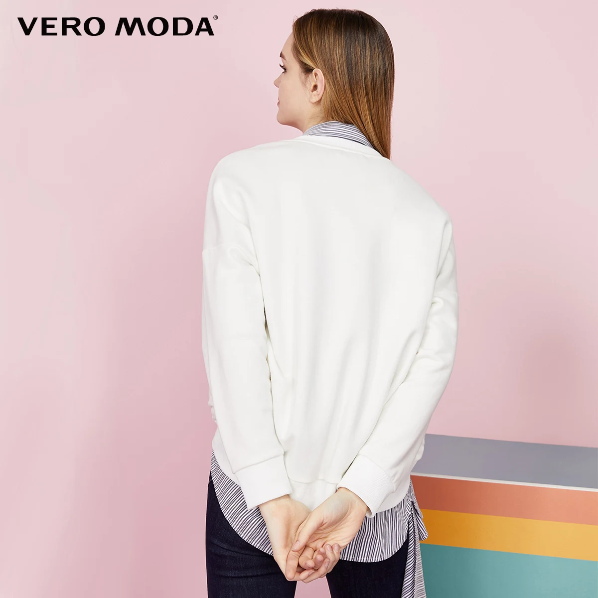 Vero Moda Женская Толстовка свободного кроя с блестками и градиентом с заниженным плечом | 319333517