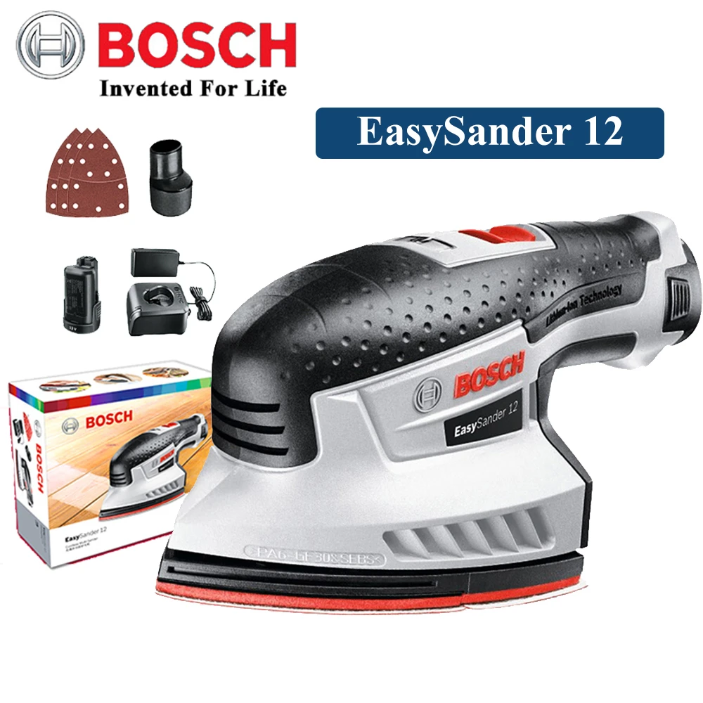 Bosch EasySander 12 Sander Rechargeable Cordless Sander Multifunctional Matte Polishing