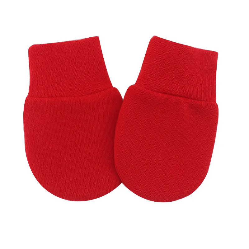 Multicolor Anti Scratching baby Gloves for Newborn Protection Face Scratch Pure cotton solid color newborn Mittens accessories
