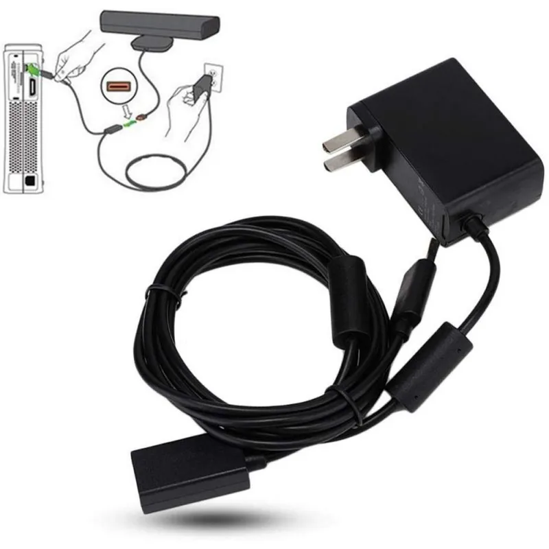 110-240 В AC адаптер питания USB конвертер для Xbox 360 Kinect сенсор Y
