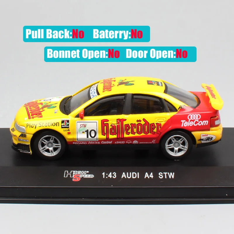 1/43 весы высокоскоростные маленькие Audi A4 STW ADAC No#45 Biela No#10 touring Diecasts& Toy Vehicles гоночный автомобиль игрушки модель акриловая коробка