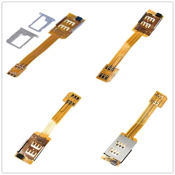 

Dual SIM Card Adapter Converer For iPhone 5 5S 5C Portable Single Standby Flex Cable Ribbon Smartphone SIM Card