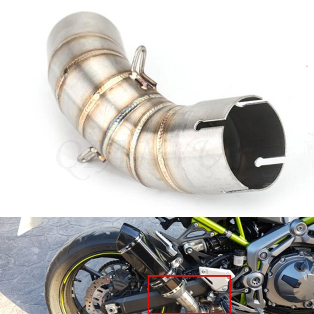 

z900 Motorcycle Modified Exhaust Muffler Pipe Stainless Connect Middle Pipe Link Pipe Mid Pipe Tube Escape For Kawasaki z900