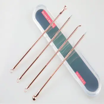 

4 Pcs Acne Blackhead Removal Stainless Pimple Spot Comedone Extractor Beauty Face Clean Care Tools Facial Cleanser Beauty Tool