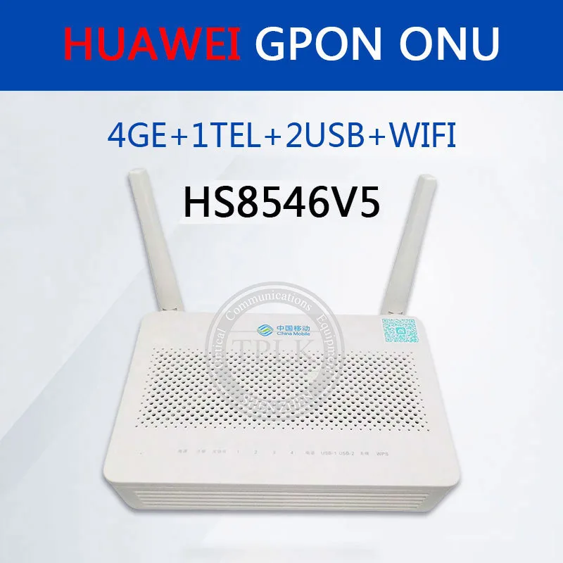 Оригинальный Новый HS8546V5 GPON ONU ONT с 4GE + 1TEL 2USB WIFI меньше чем HS8546V китайский мобильный