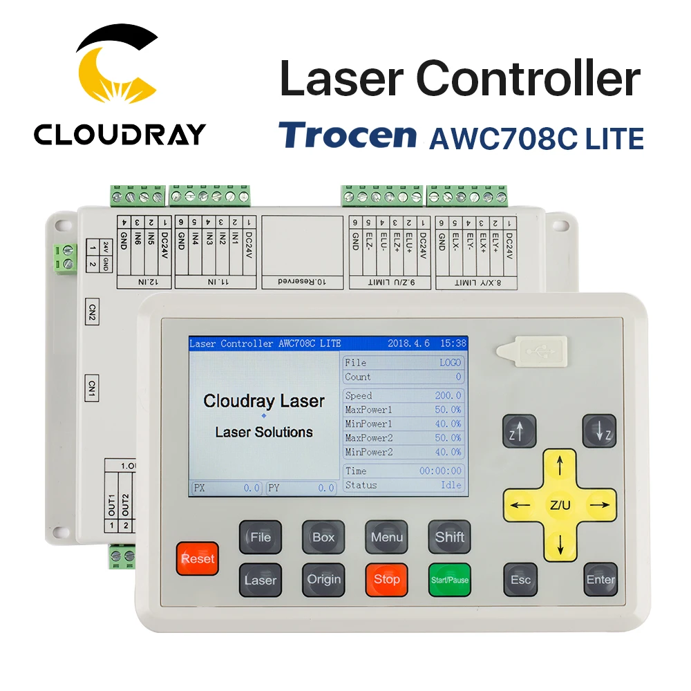 Cloudray trocen Anywells AWC708C LITE Co2 лазерный контроллер Системы для лазерной гравировки и резки заменить AWC608C