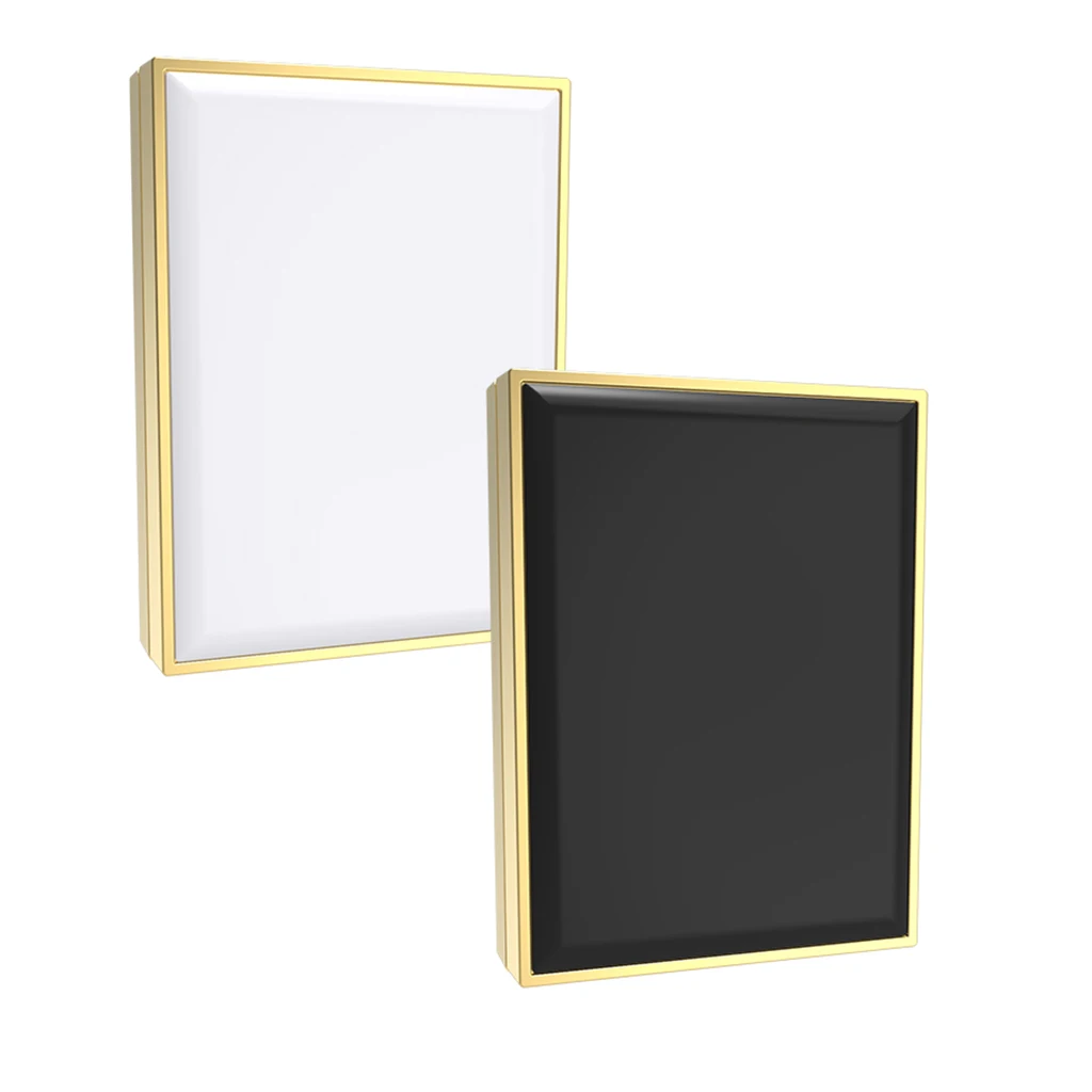 Mini Compact Folding Double Sided Magnifying Makeup Mirror, 1X  / 10X Magnification with 32 pcs Led Lights- Black / White