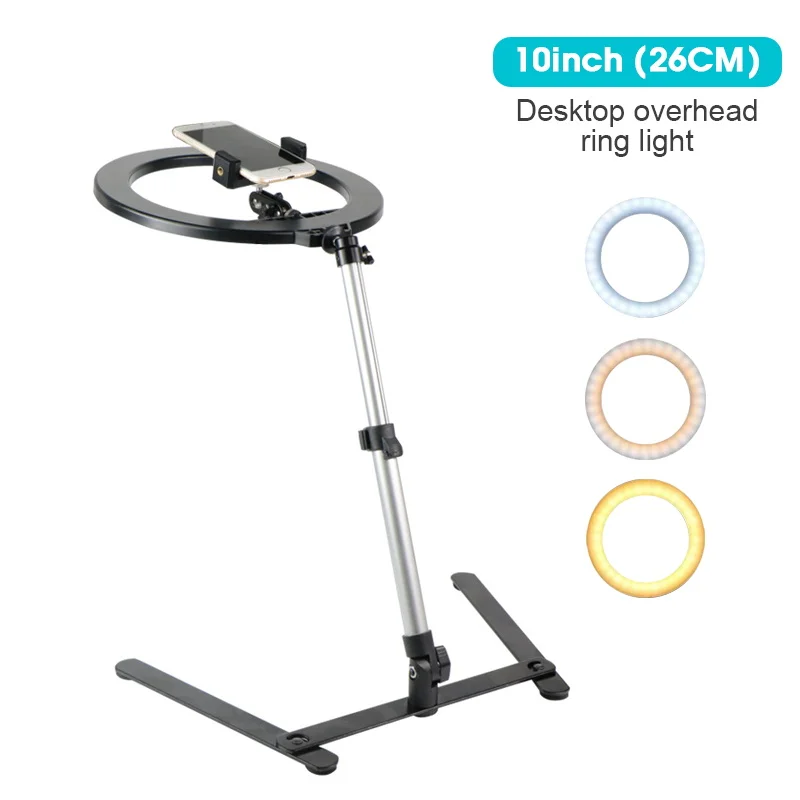 

10 inch LED Selfie Ring Light Photo Studio Dimmable Photography Camera Phone Video LED Ring Light Lamp With Tripod For Youtube