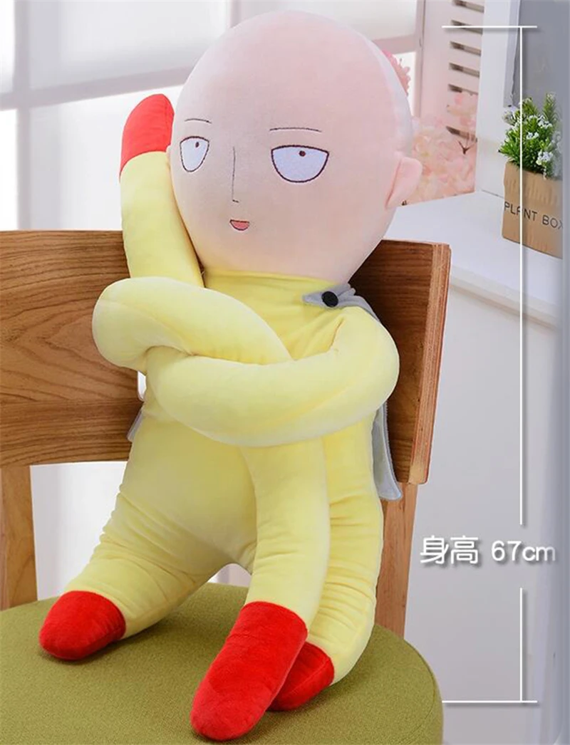 Аниме ONE PUNCH MAN мультфильм Сайтама подушка на спину мягкие игрушки кукла для